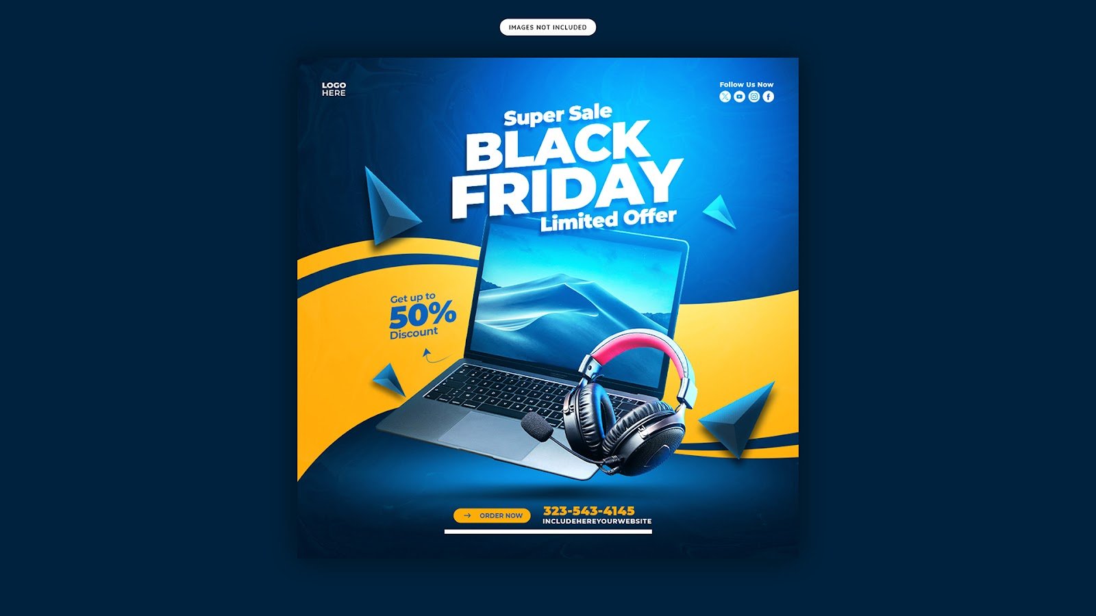 Black Friday super sale social media Instagram promotion template - PSD Free Download