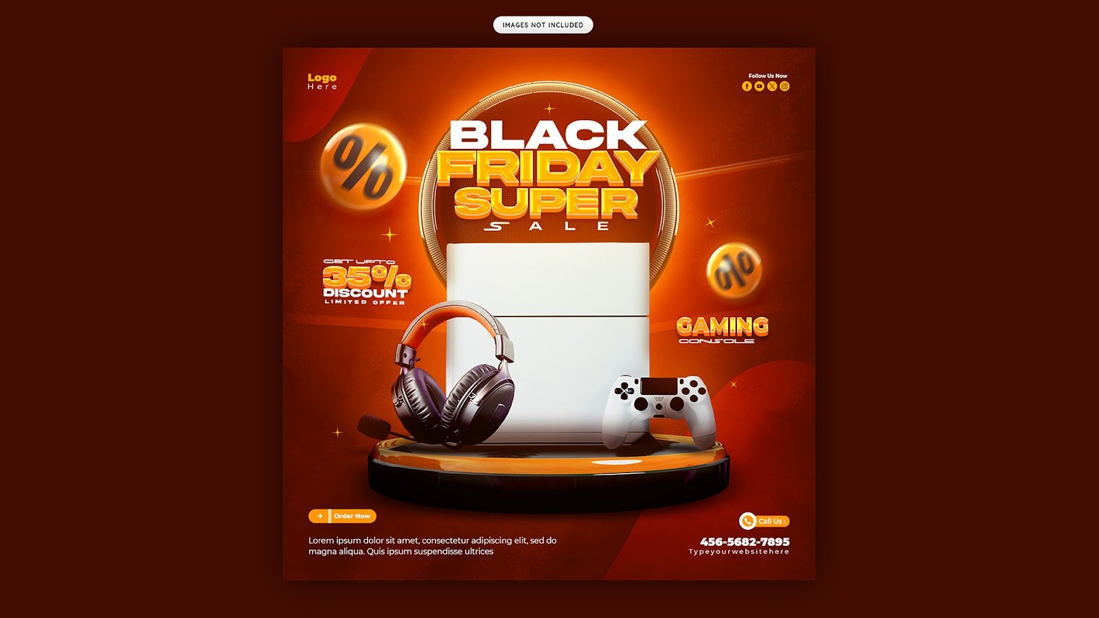 Black Friday super sale social media banner Instagram post template – PSD Free Download