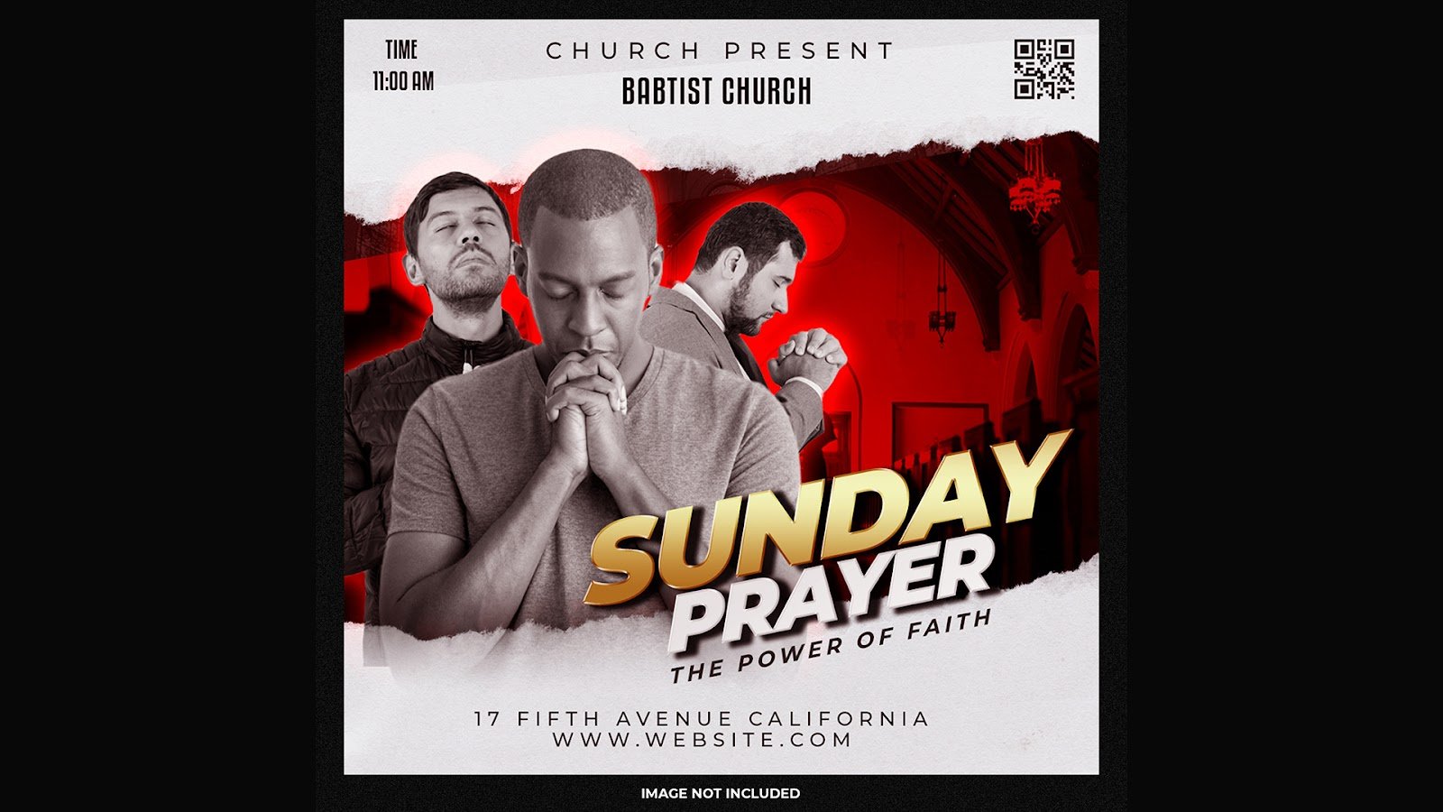 Church conference flyer social media post web banner template - PSD Free Download