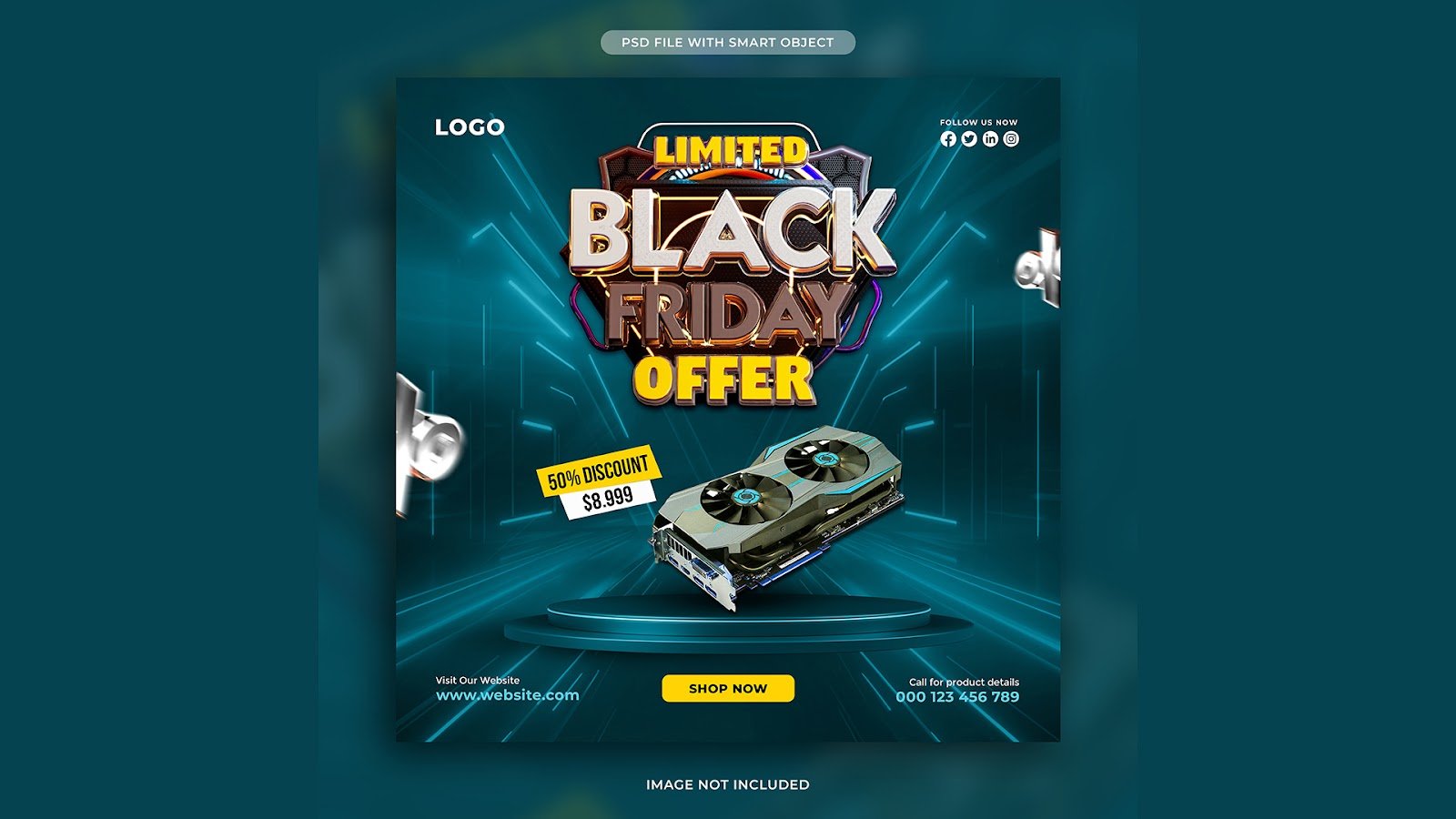 Black Friday discount sale social media promotion design template - PSD Free Download