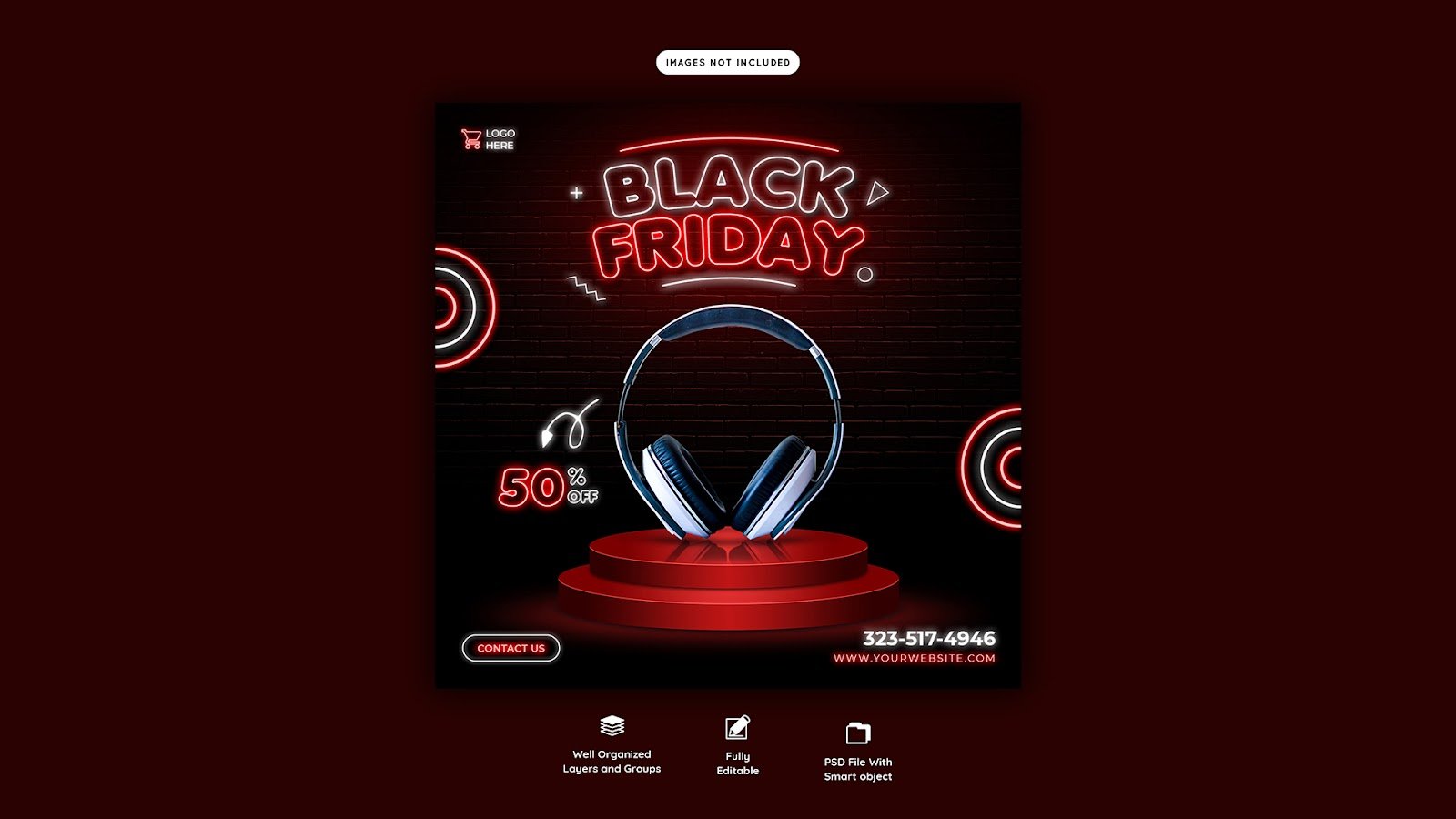 Black Friday super sale social media promotion template - PSD Free Download