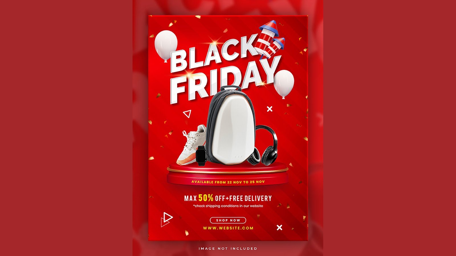 Black Friday sale flyer design Template – PSD Free Download