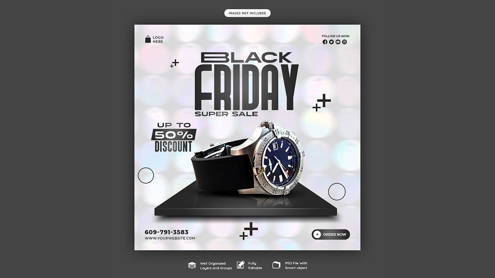 Black Friday super sale social media promotion template - PSD Free Download
