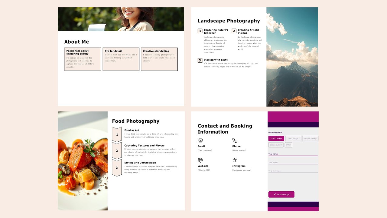Free Photography​ Portfolio Concept Slides themes and PowerPoint templates – Microsoft Powerpoint Templates Free Download