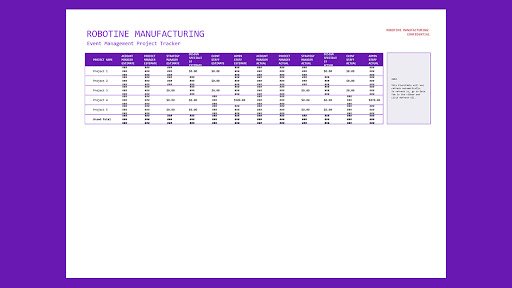 Event planning tracker – Excel Templates Free Download