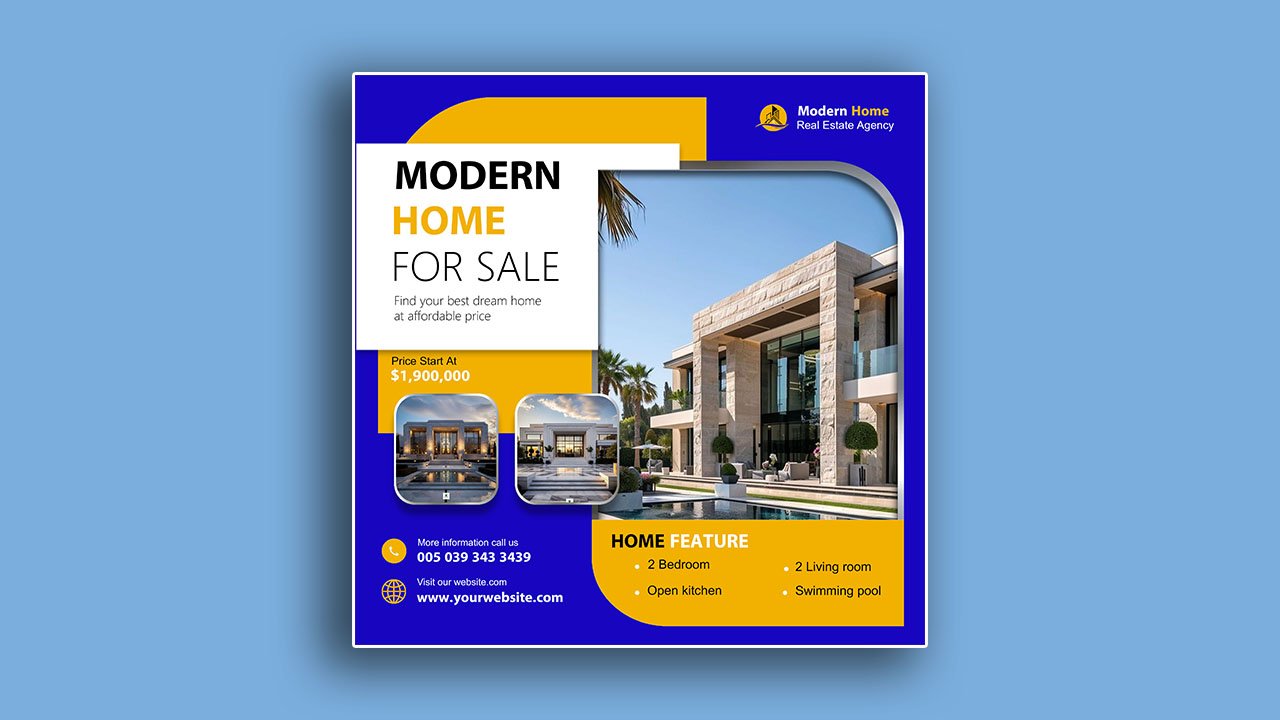 Home promotion template - PSD File Free Download