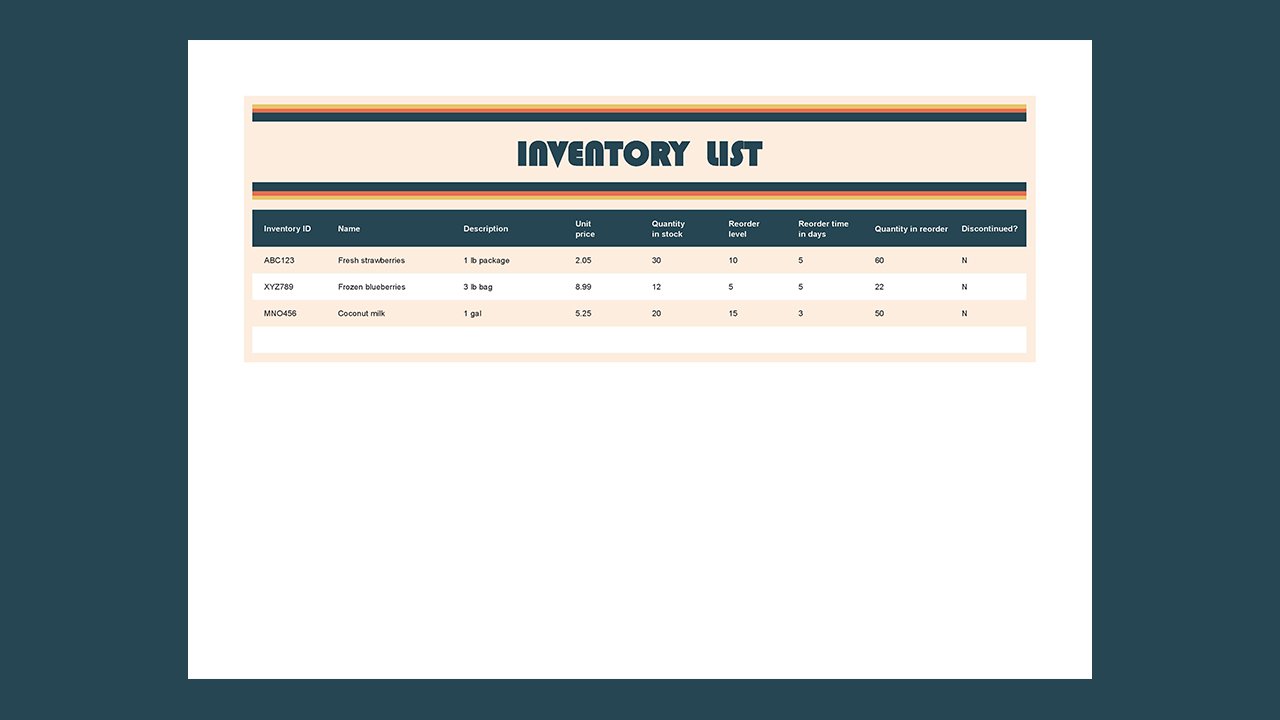 Inventory list – Excel Templates Free Download