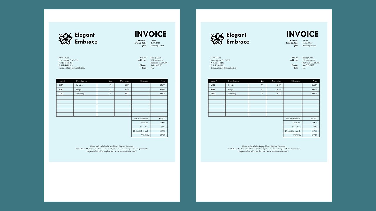 Simple invoice – Excel Templates Free Download