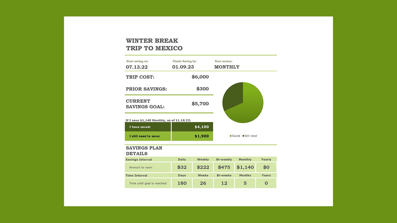 Savings estimator – Excel Templates Free Download