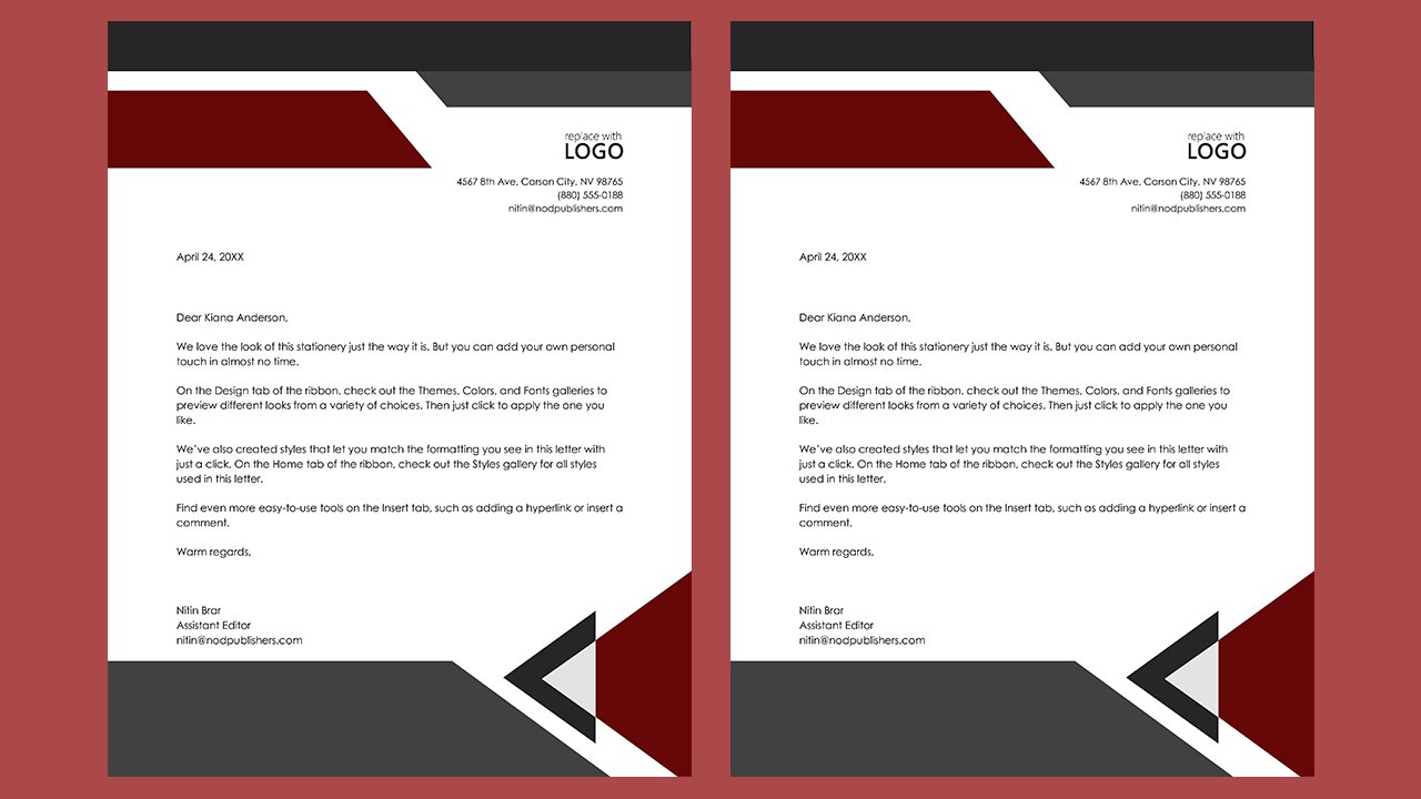 Free Modern angles letterhead Concept Word document templates – Microsoft Word Templates Free Download