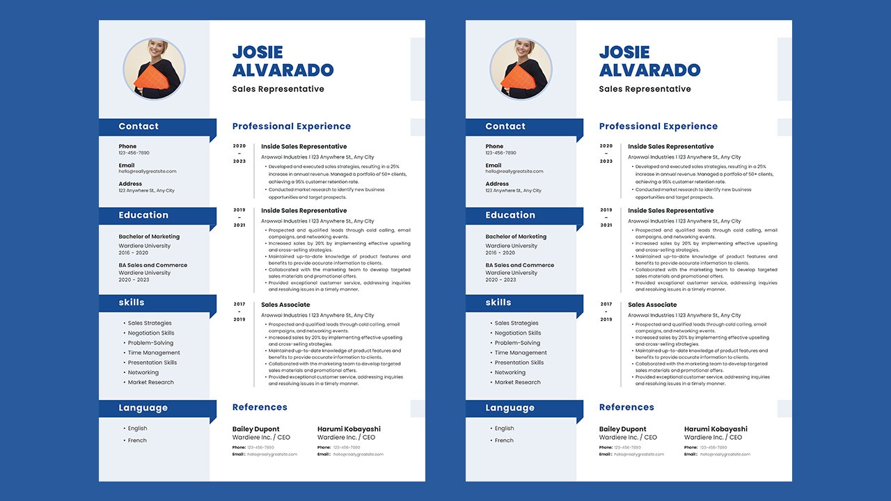 Professional Modern CV Resume – CV Templates Free Download
