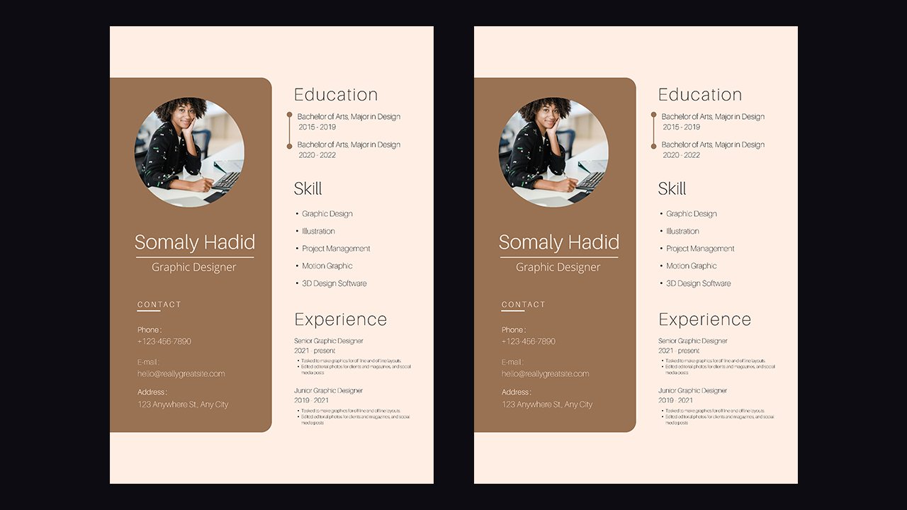 Brown Simple Resume – CV Templates Free Download