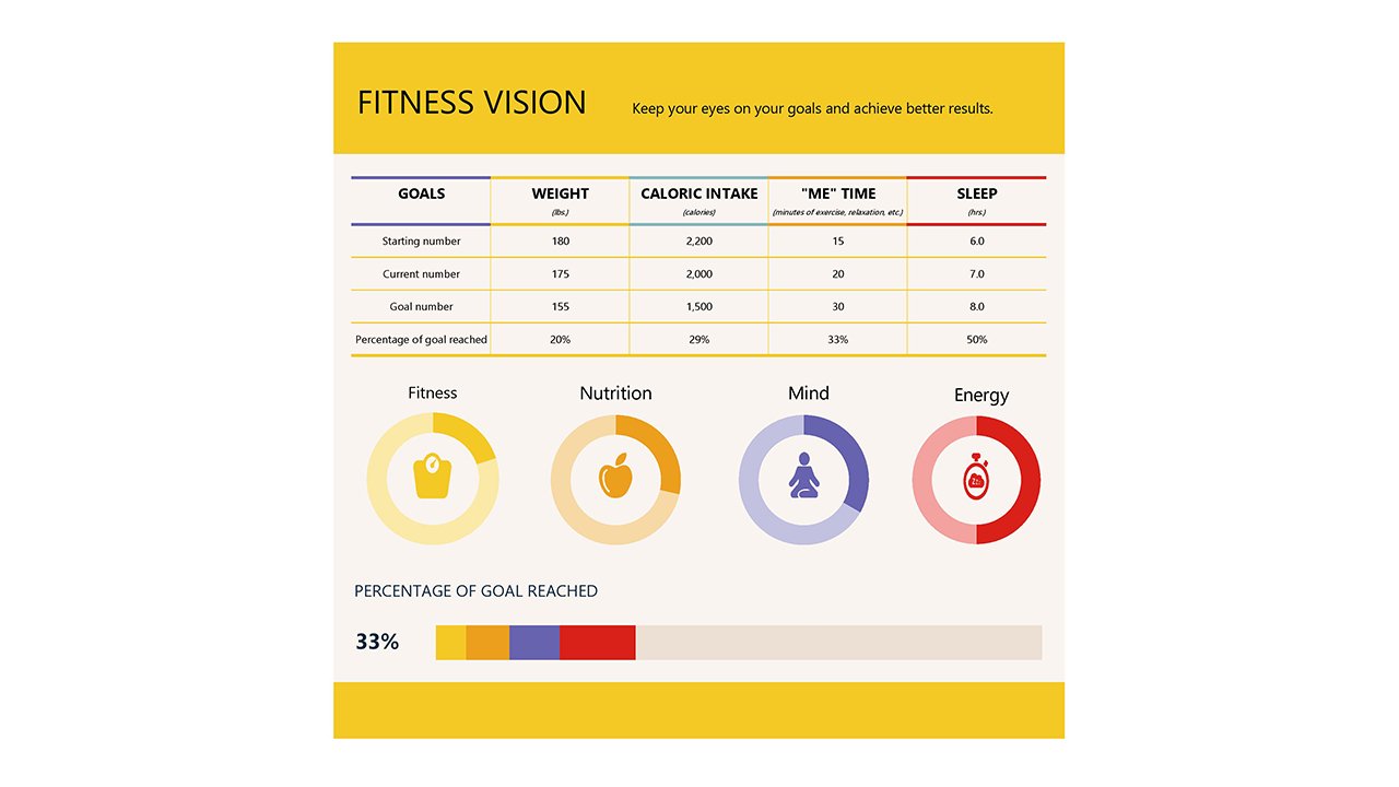 Fitness vision – Excel Templates Free Download