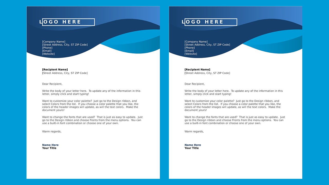 Free Big wave letterhead Concept Word document templates – Microsoft Word Templates Free Download