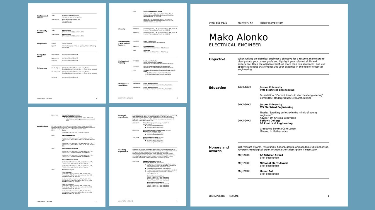 Free Modern Multi-Page Resume Concept Word document templates – Microsoft Word Templates Free Download