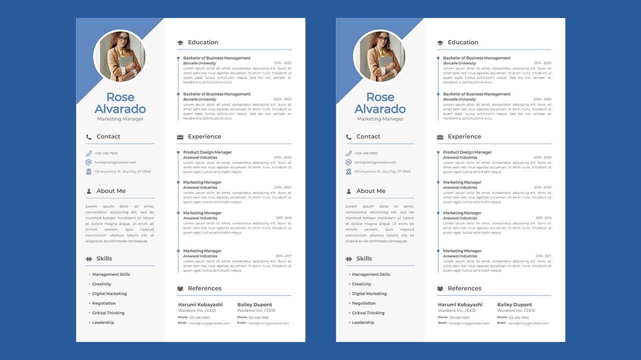 Modern Professional CV Resume – CV Templates Free Download