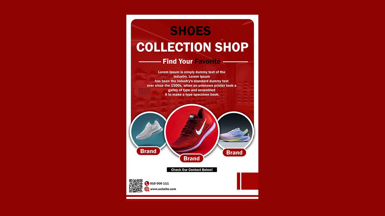 Shoes shop promotion post - PSD File Free Download