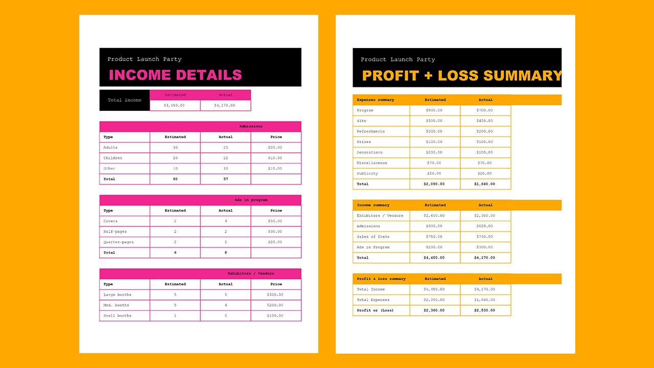 Event budget simple – Excel Templates Free Download