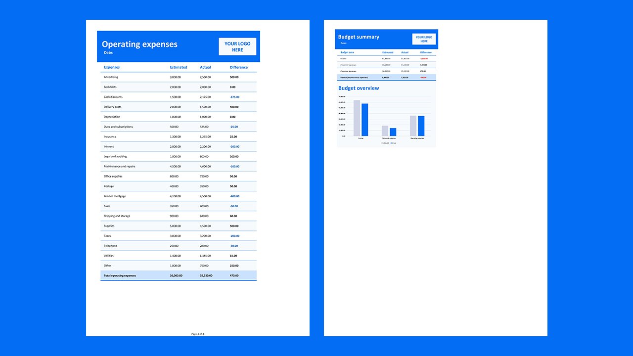 Business budget – Excel Templates Free Download