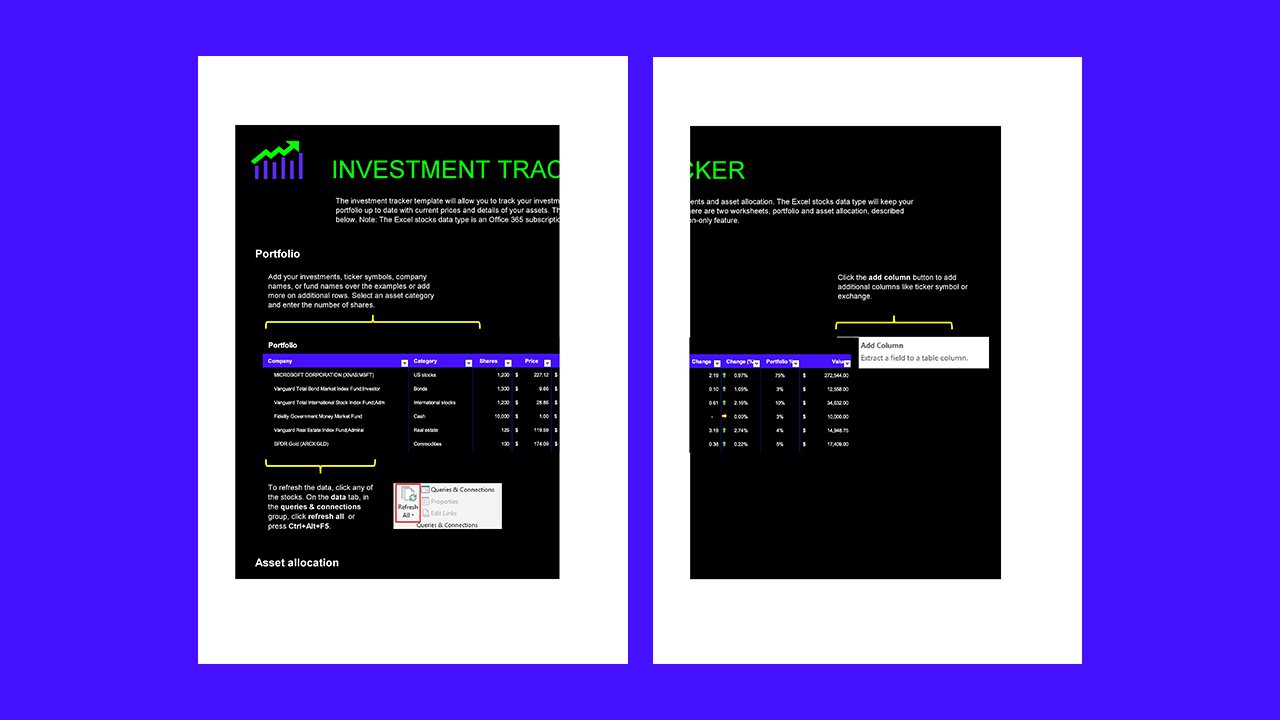 Investment tracker – Excel Templates Free Download