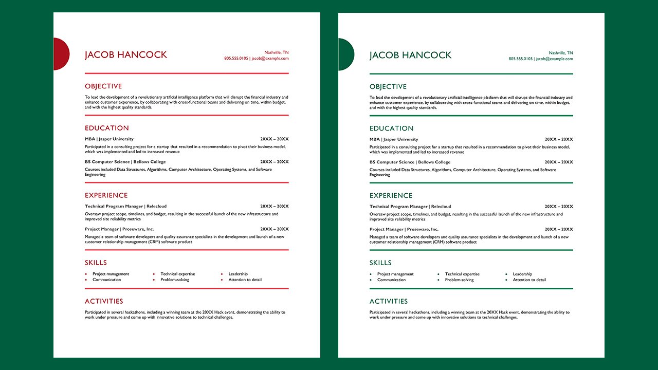 Free Project management resume Concept Word document templates – Microsoft Word Templates Free Download