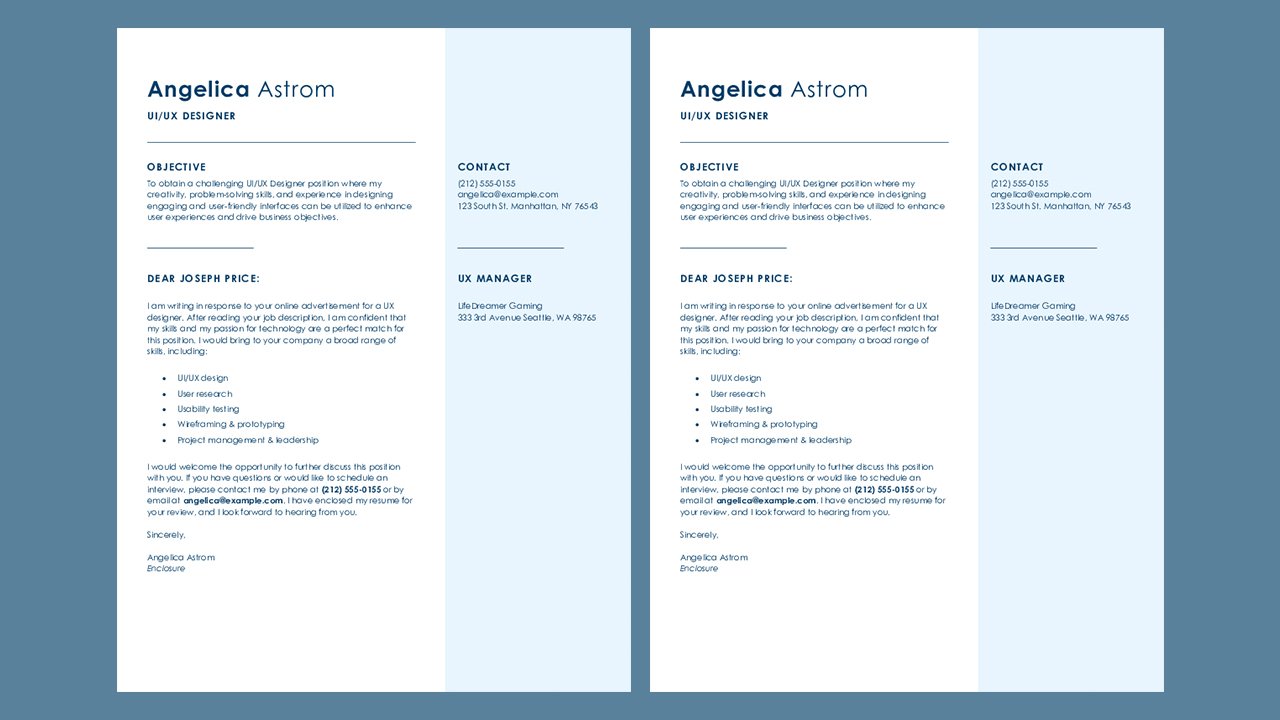 Free Simple UIUX designer cover letter Concept Word document templates – Microsoft Word Templates Free Download