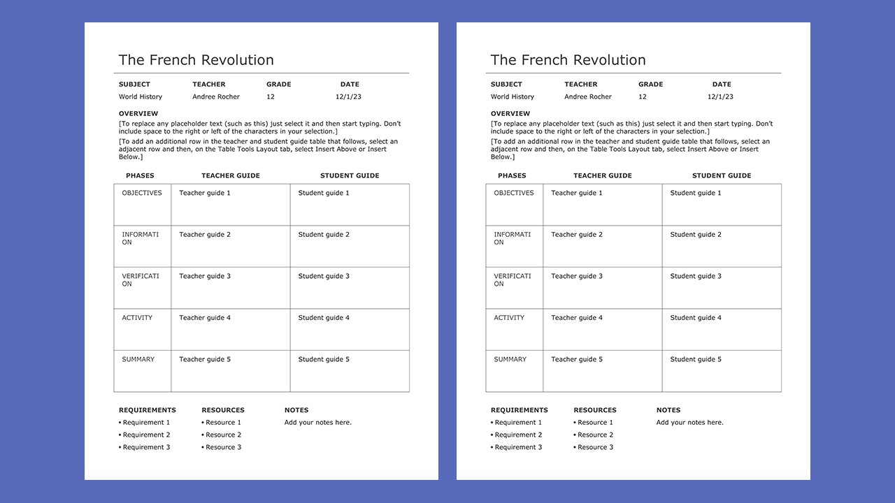 Free Basic lesson plan Concept Word document templates – Microsoft Word Templates Free Download