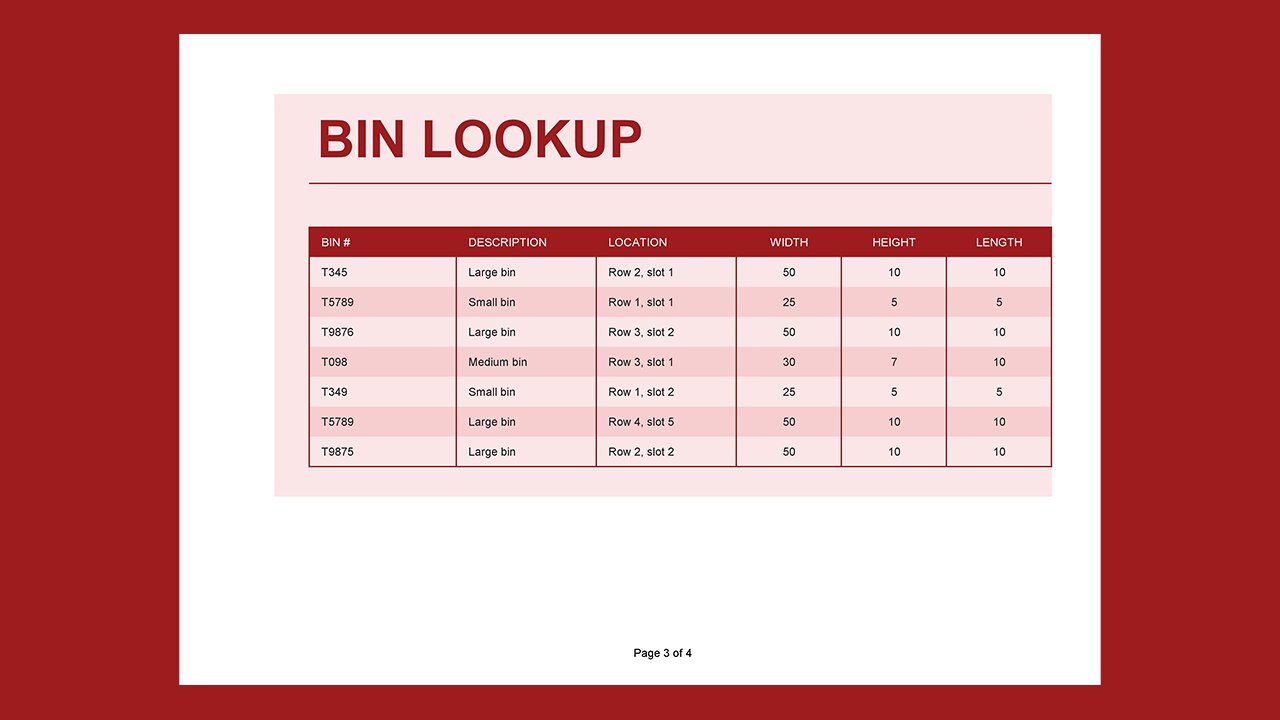 Warehouse inventory – Excel Templates Free Download