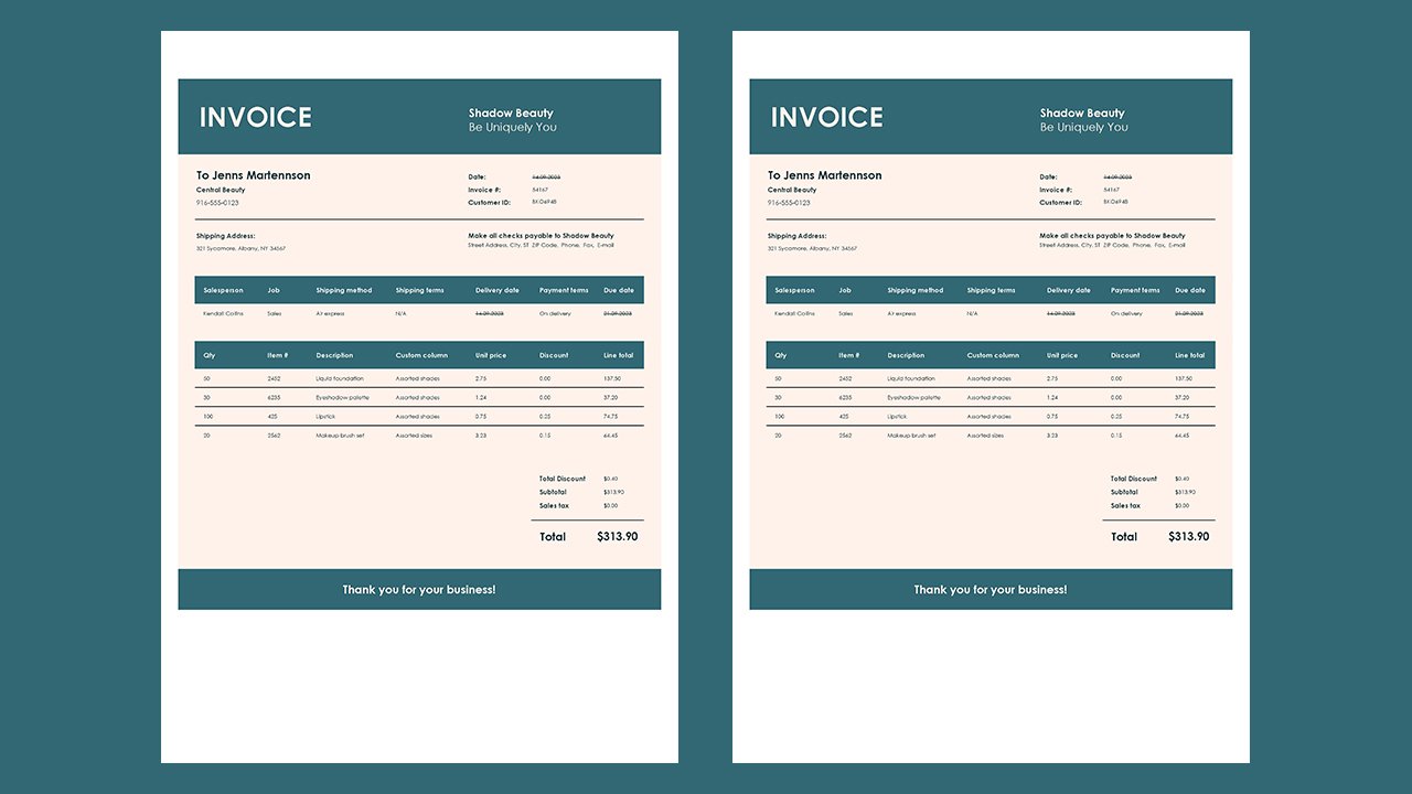 Sales invoice simple design – Excel Templates Free Download