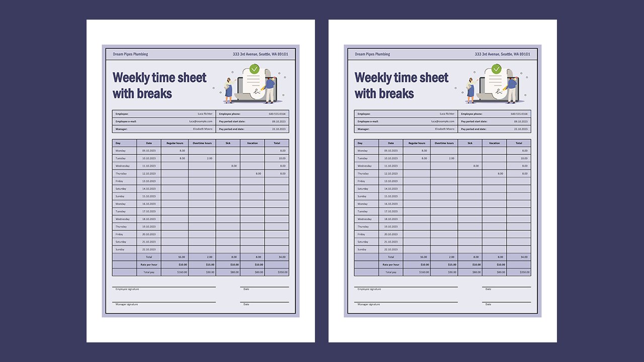 Biweekly time sheet – Excel Templates Free Download