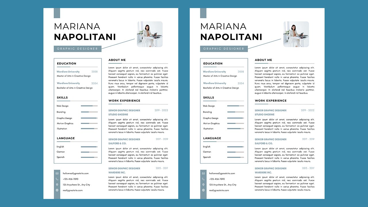 White and Blue Professional CV Resume - CV Templates Free Download