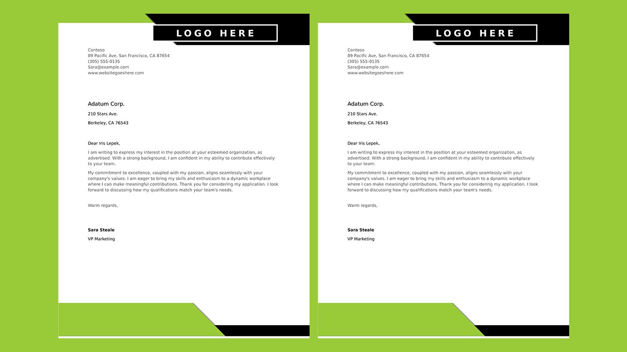 Free Bold logo letterhead Concept Word document templates – Microsoft Word Templates Free Download