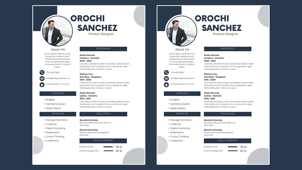 Blue professional modern CV resume - CV Templates Free Download
