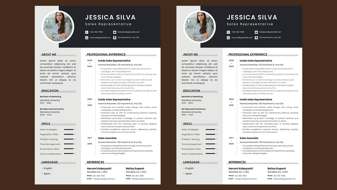 Great Professional Modern CV Resume - CV Templates Free Download
