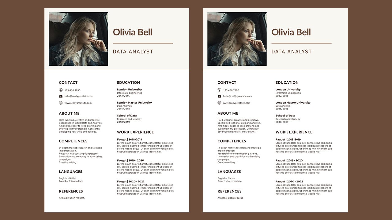 Warm Neutrals Modern Simple Resume – CV Templates Free Download