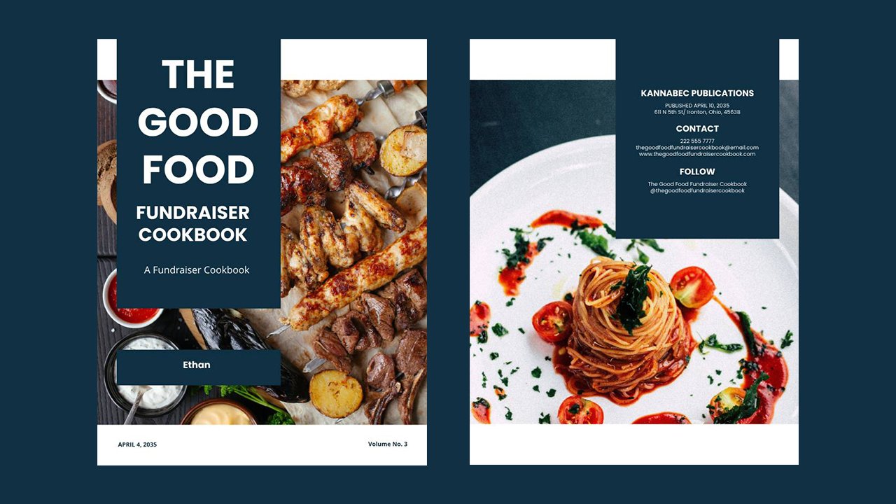 Elegant Fundraiser Cookbook Template – Indesign Templates Free Download