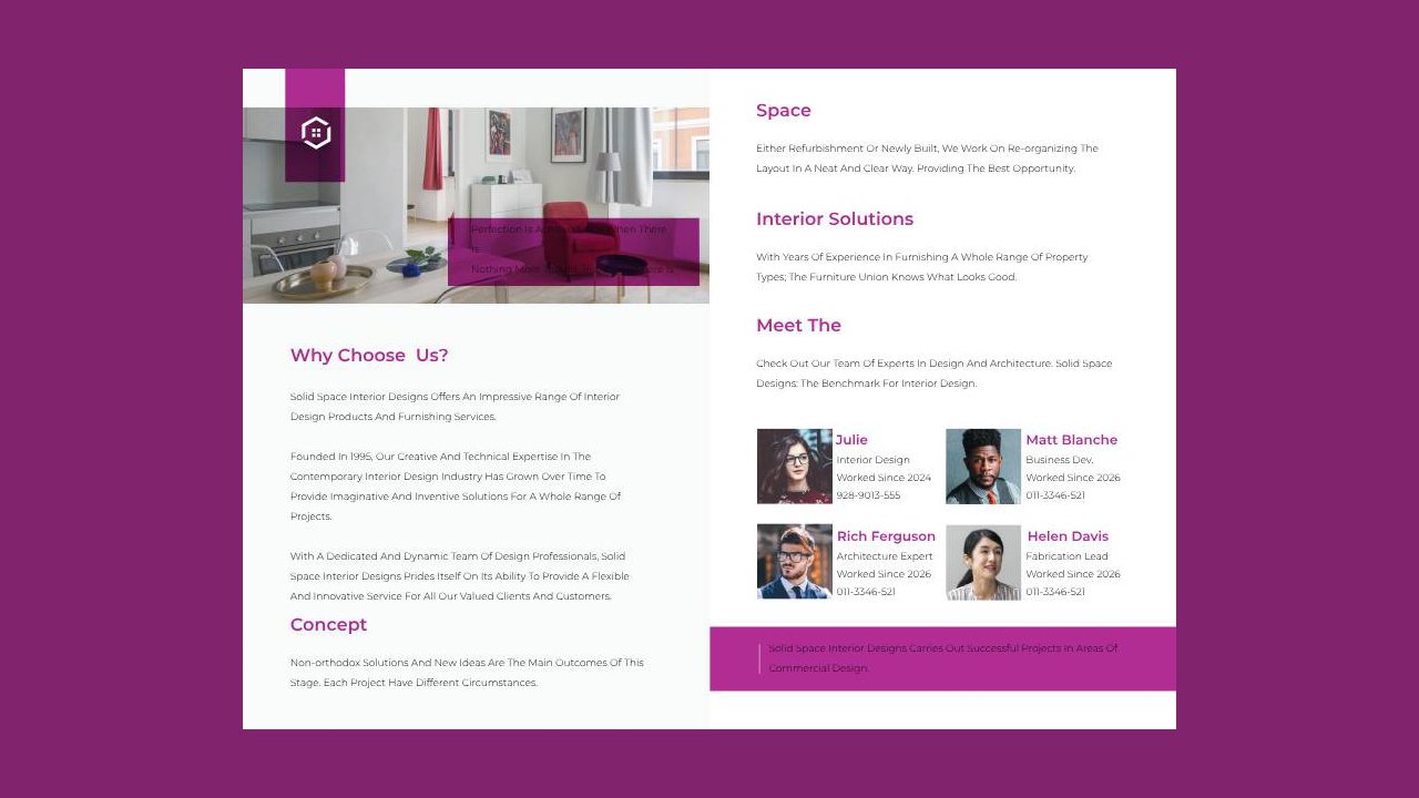 Interior Design Consultancy Bi-Fold Brochure A4 – Indesign Templates Free Download