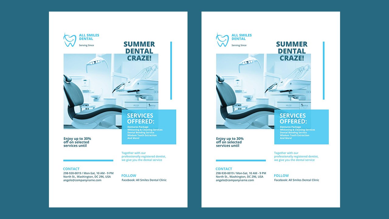 Dental Clinic Flyer Template A4 – Indesign Templates Free Download