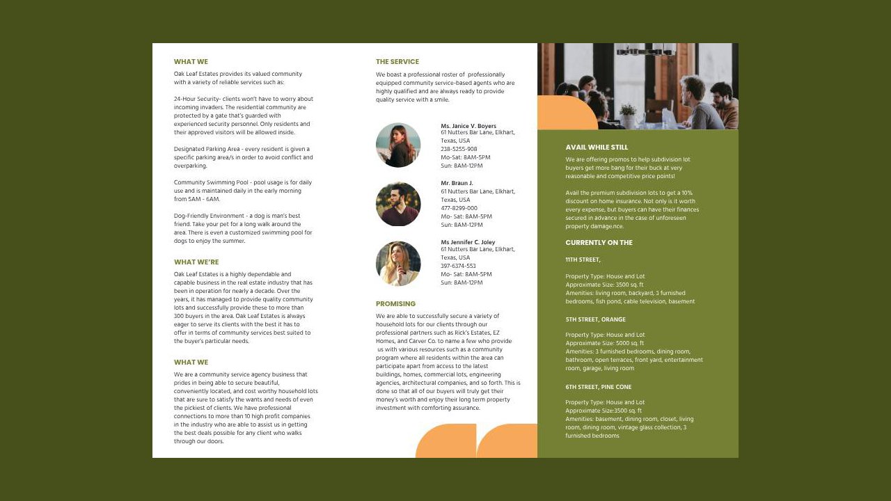 Community Agent Agency Tri-Fold Brochure A4 – Indesign Templates Free Download