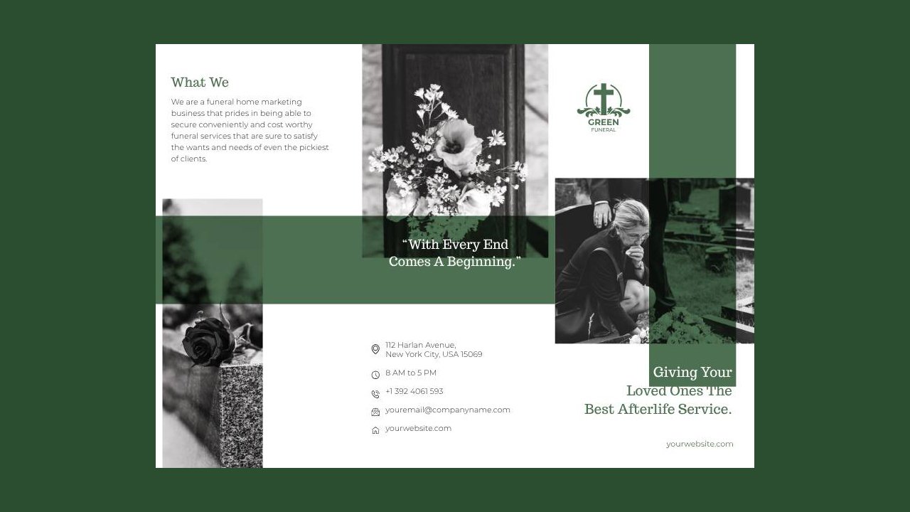 Funeral Home Marketing Brochure Template A4 – Indesign Templates Free Download