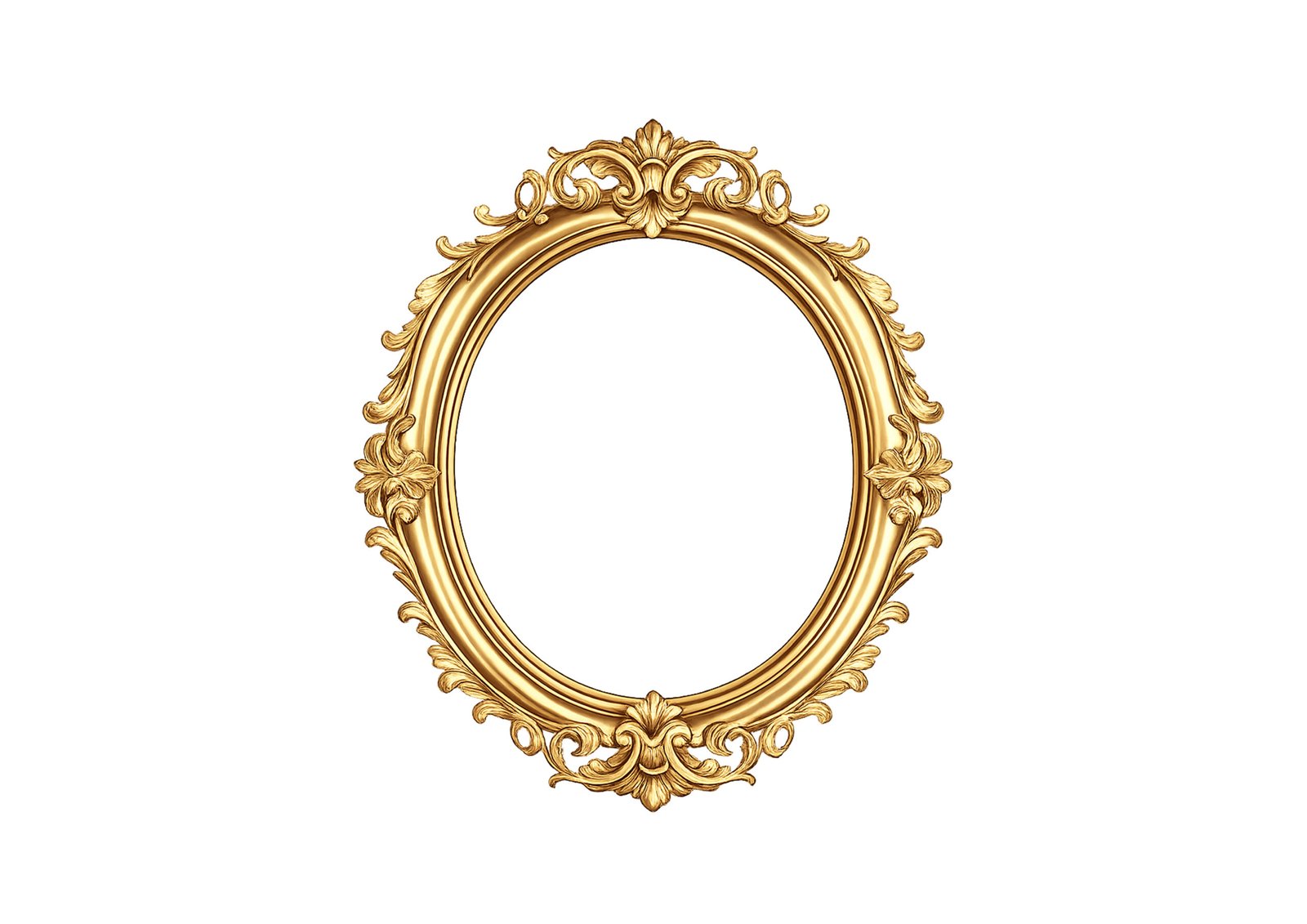High-Quality Round Gold 3D Frame PNG Free Download – Stylish Golden Circle Design