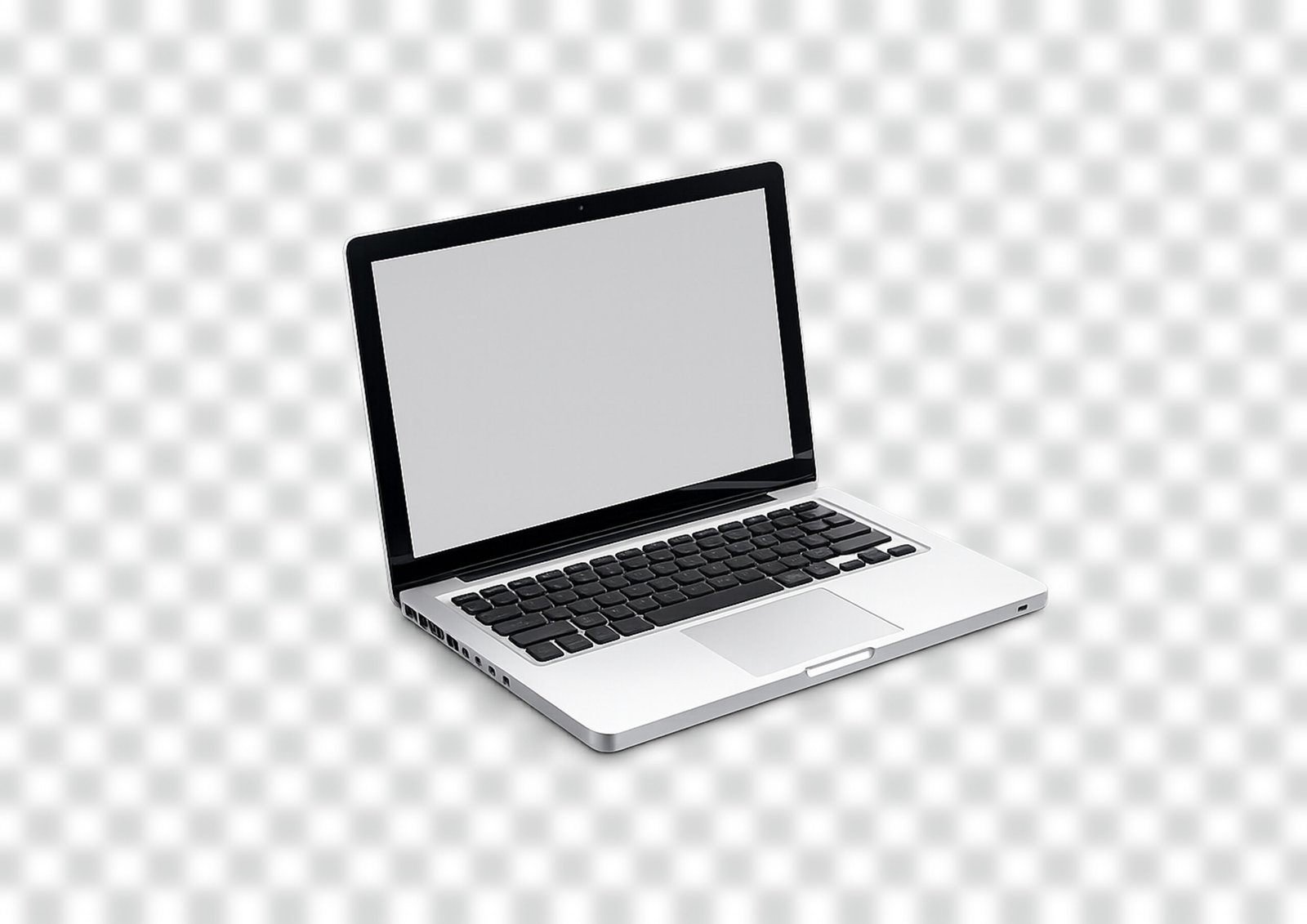 Laptop White Screen Mockup PNG Free Download – Clean & Minimal Design Resource