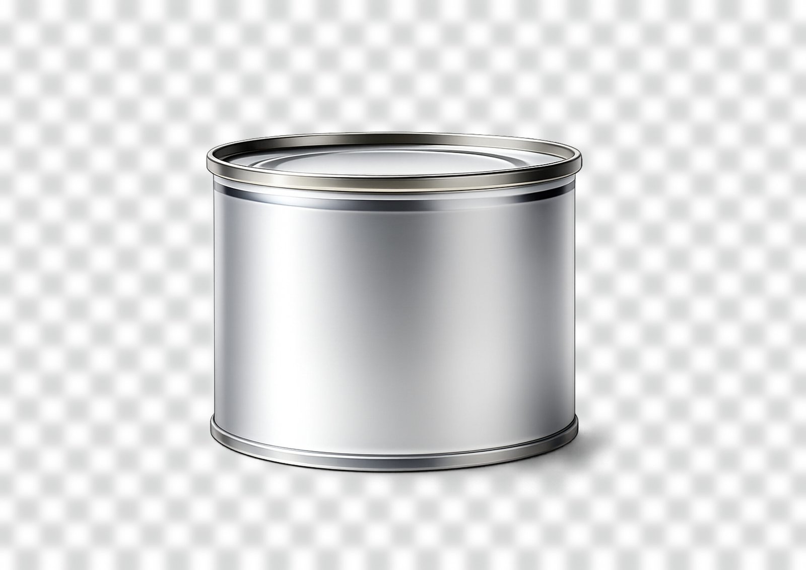 Premium Tin Silver Can Mockup PNG Free – Editable Packaging PSD & PNG