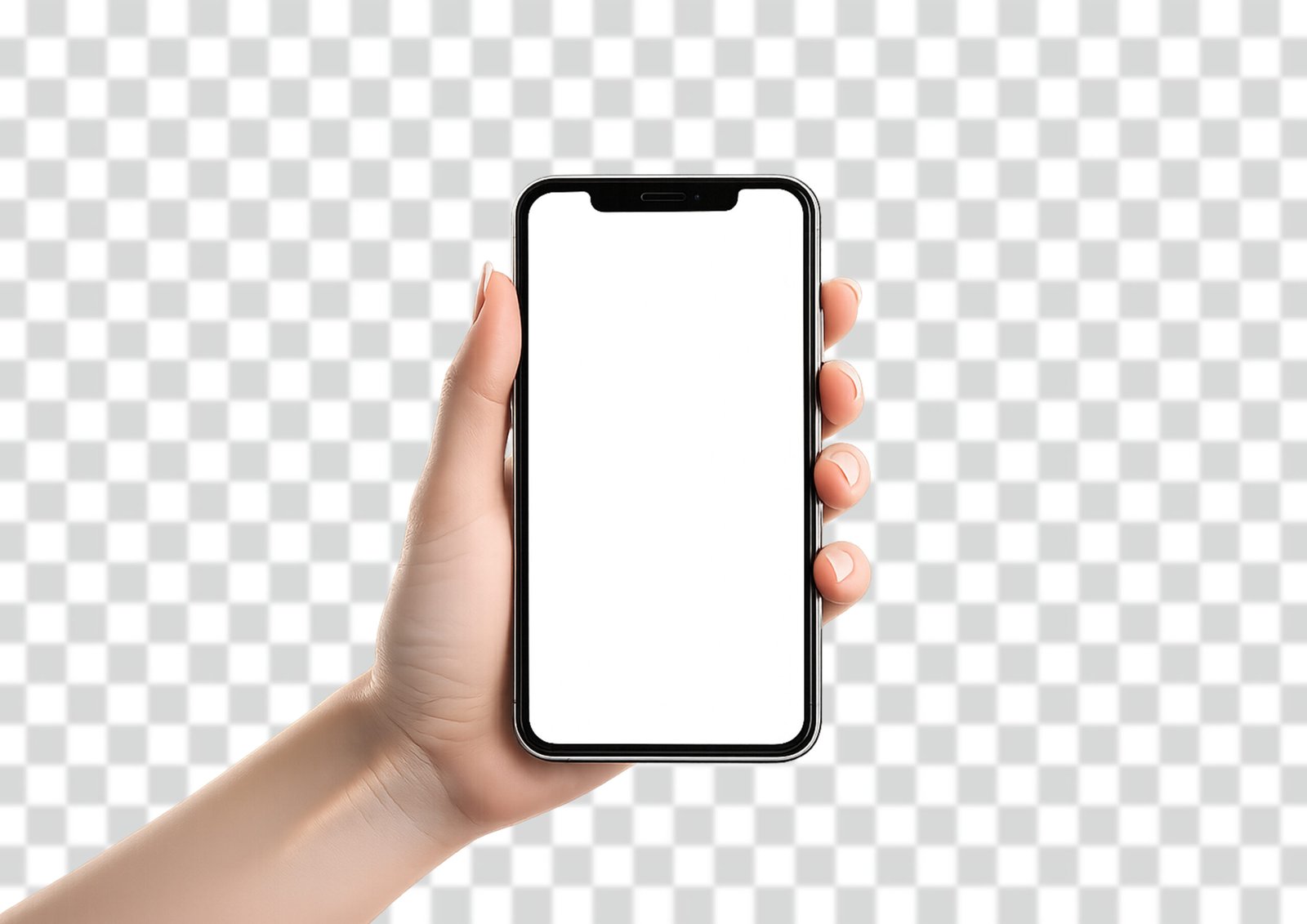Get Free Mobile Phone Mockup PNG with White Screen – Perfect for App Showcase