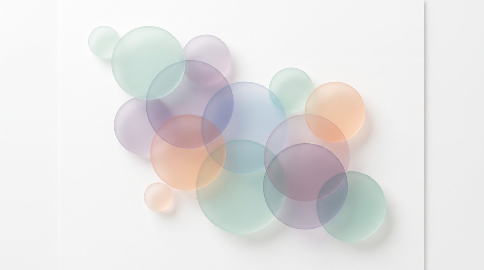 Minimalist Abstract Pastel overlapping circles